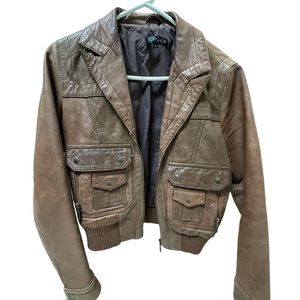 Vintage Women's Topshop Real Leather Jacket